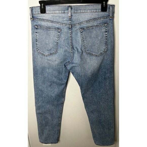 Rag & Bone Standard Issue Fit 2 Slim Jeans Men 34 Blue Medium Wash Button Fly - Picture 9 of 12